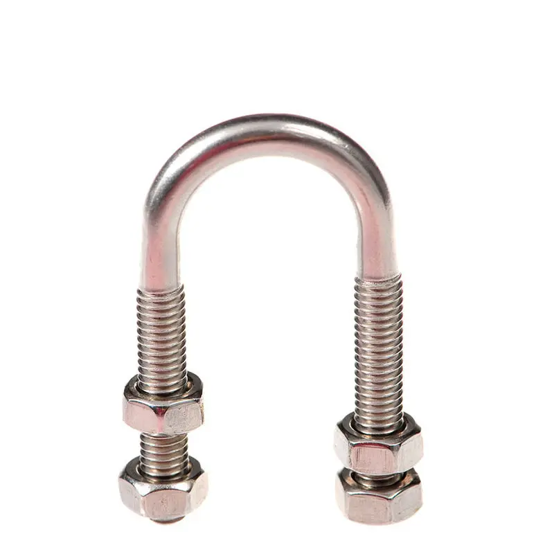 High Quality Stainless Steel 304 Connection Assembly Decorative Chrome Plating U Bolt Pipe Clamp Bracket