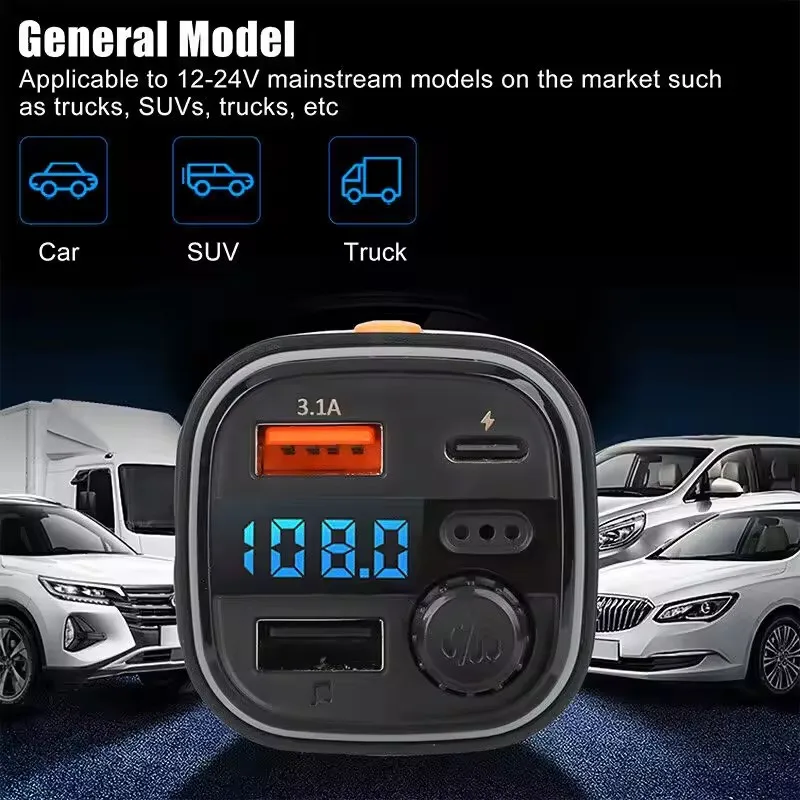 Soomfon Tft Color Large Screen Dual Usb Charger Wireless Handsfree Car Mp3 Player Car Fm Transmitter