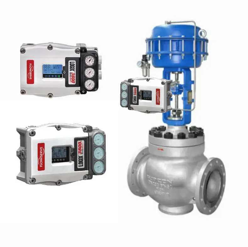 Pneumatic Control Valve with Flowserve Digital Positioner Logix 3800 Valve Positioner Stock Supplier As Industrial Control Valve