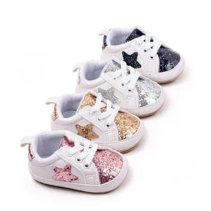 Bling Design Baby Toddler Sport Unisex Shoes Baby Walking Shoes TPR Anti-slip Outsole