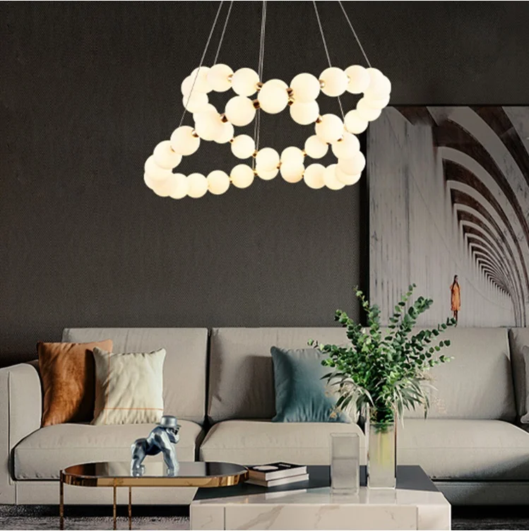 Factory Direct Deal Modern Home Decorative Pendant Light Dimming Lighting Glass Ball Led Chandelier