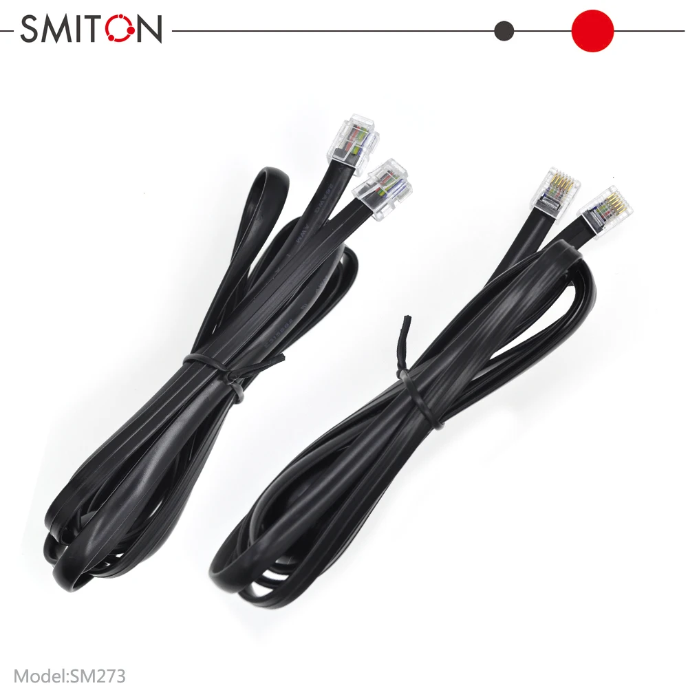 Телекоммуникационный RJ11 RJ12 RJ45 плоский телефонный кабель 6P6C-5M