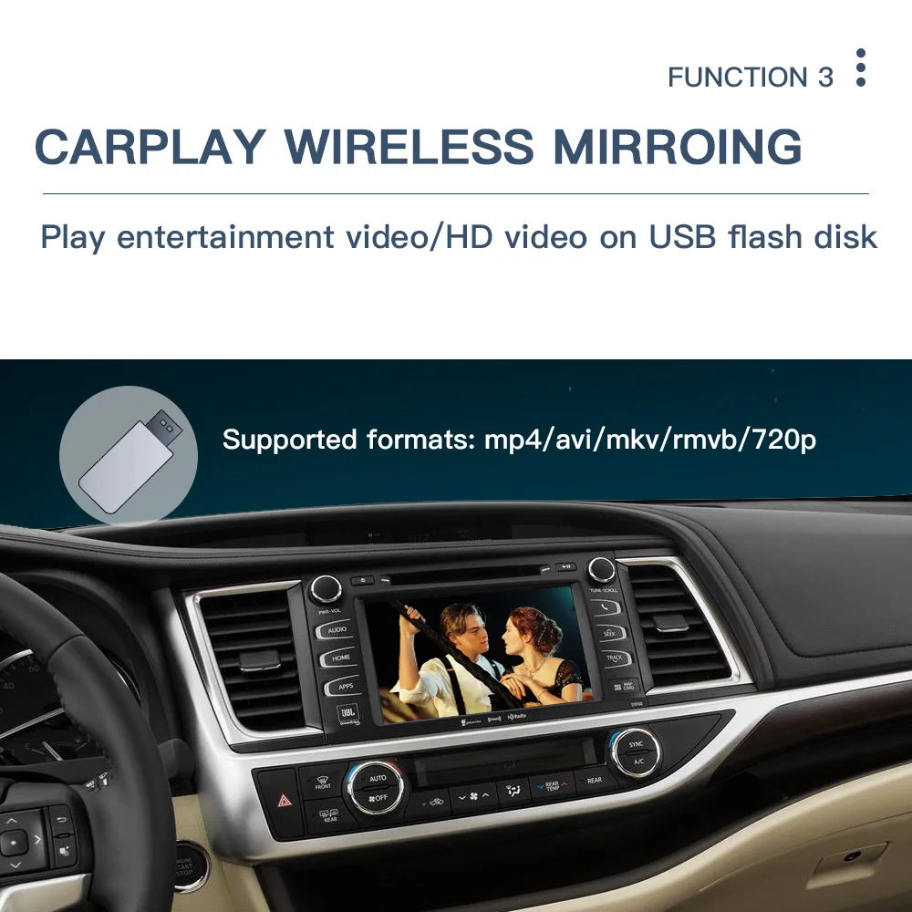 Carabc Wireless Carplay Android Auto For Toyota Highlander 4runner