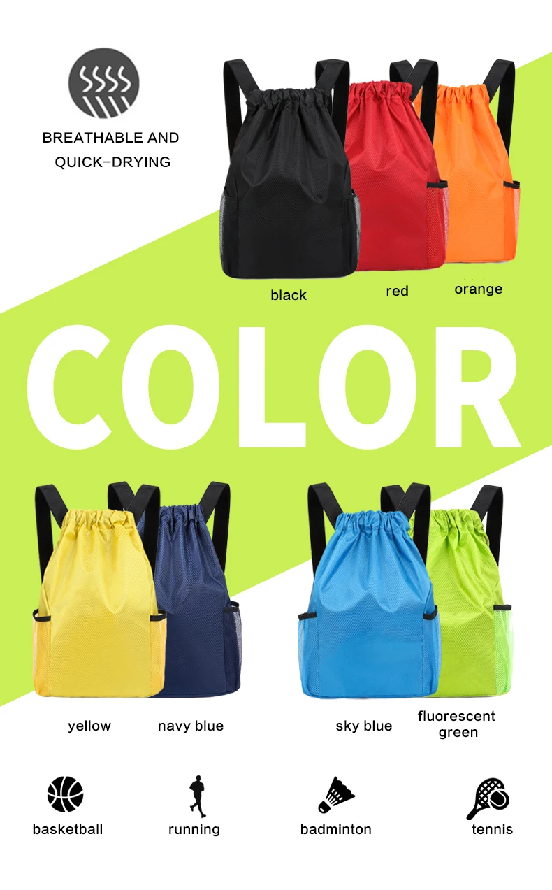 Fashion School Gym Drawstring Bag Casual String Knapsack School Back