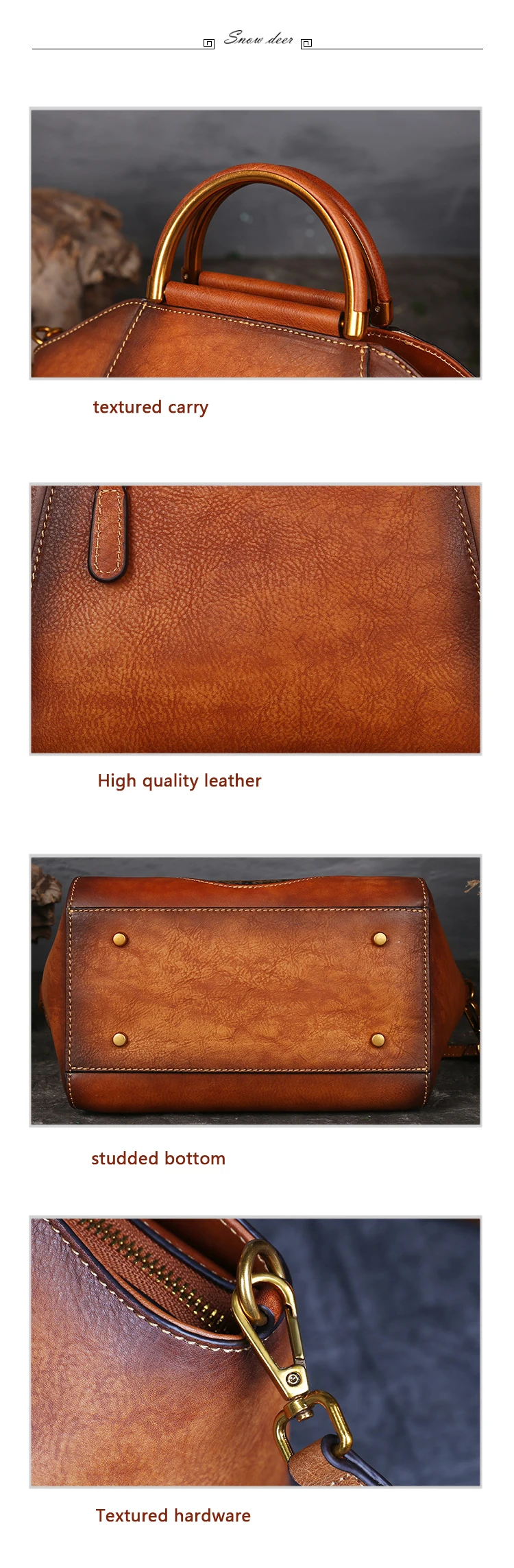 Westal Cowhide Leather Handbags Women Leather Shoulder Bag Tote Bags