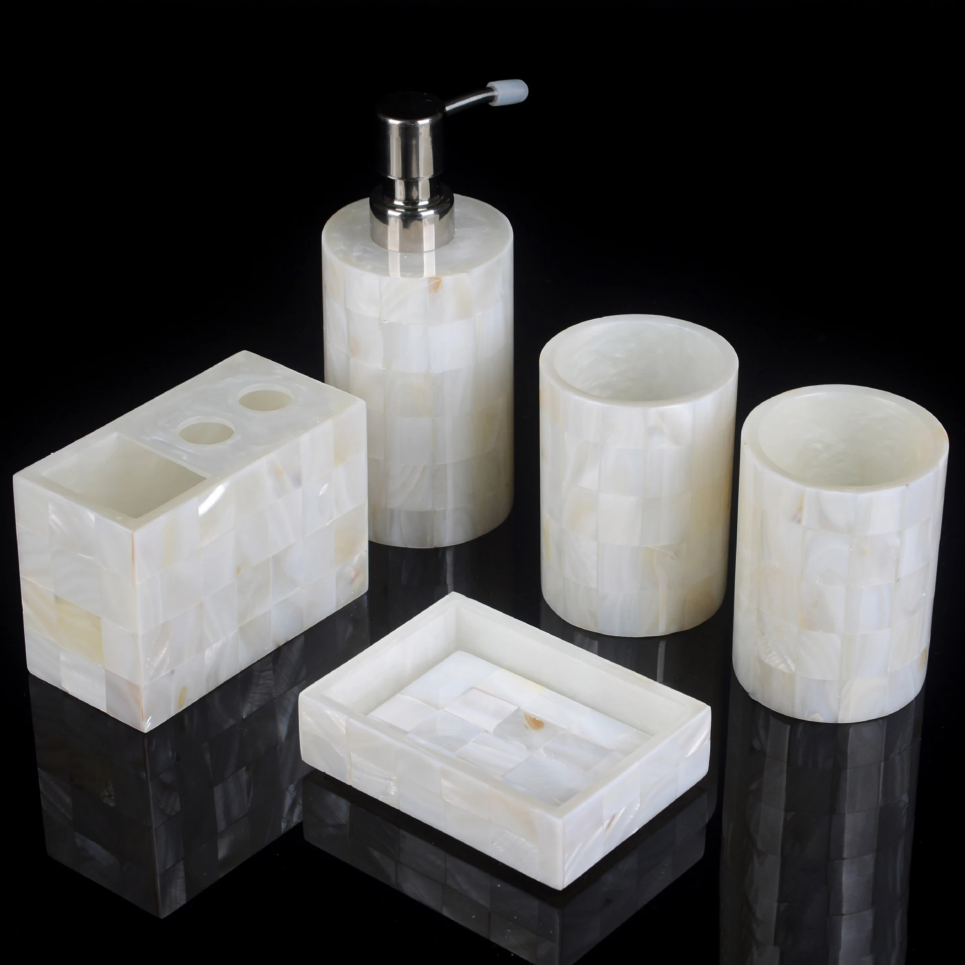 Resin Bathroom Five-piece Bathroom Wash  Hotel Bathroom Set Resin Crafts Household Storage Supplies