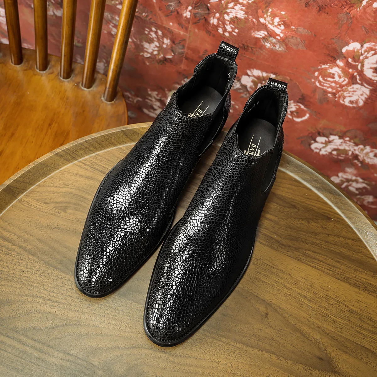 Botas de Invierno para Hombre de Cuero Genuino Suministradas por la  Fábrica, Botines de Cuero para Hombre, Botas Chelsea para Hombre con Diseño 