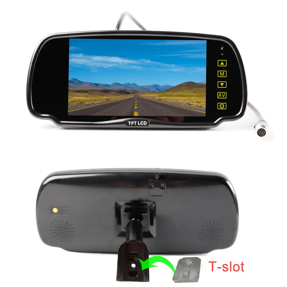 7 Tft Lcd Color Hd Mirror Monitor Car Reverse Rear View Backup Camera Bracket Buy Car Reverse