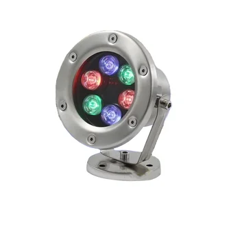 New LED Stainless Steel Waterproof 12/24V RGB Underwater Light Colorful Changing Swimming Pool Fountain for Landscape Area
