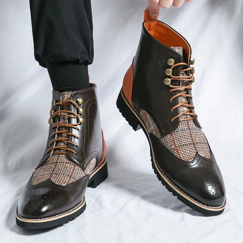 Lace up High Top Classic Design Fashion Durable Boots display picture 1