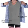 Men Deep V neck grey