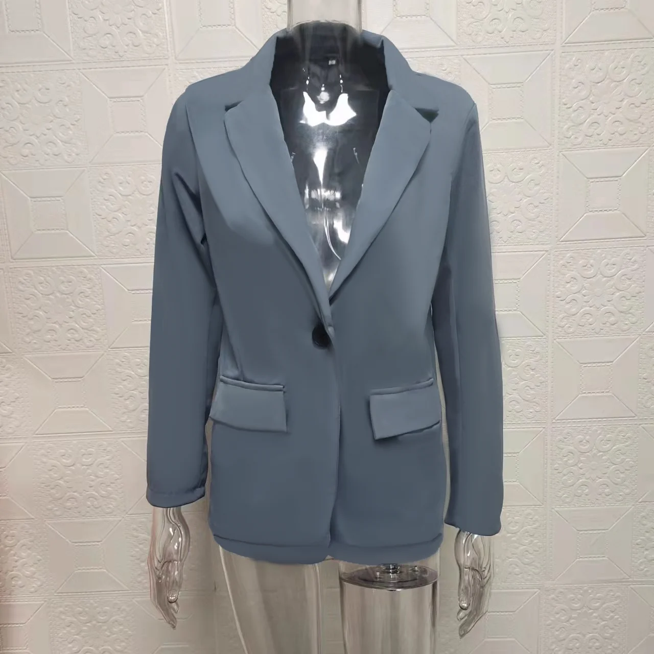 New 2022 Office Ladies Female Solid Color Coat Long Sleeve Blazers And Jackets Office Attire For