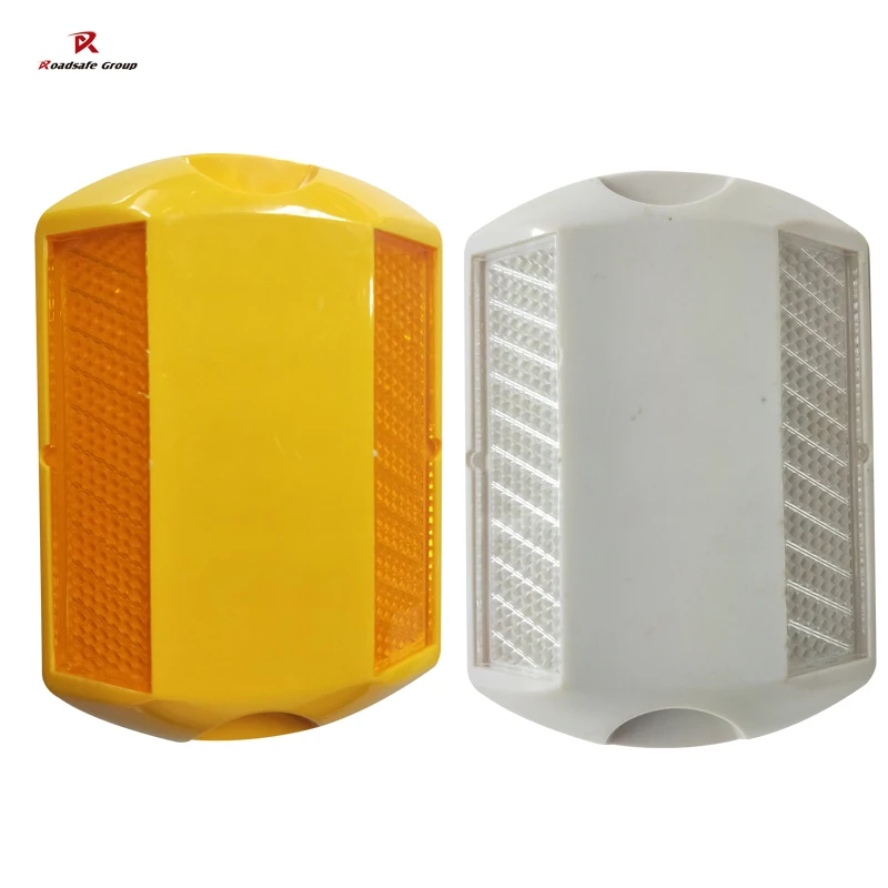 Reflective White Red Yellow Traffic Safety Pavement Road Marker Durable Raised Side Cat Eyes ABS Plastic Road Stud