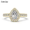 14K Yellow Gold-Pear Cut