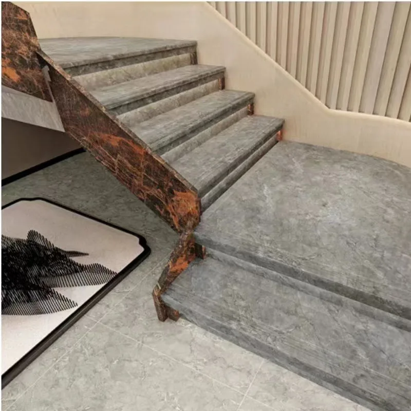 Foshan Factory glossy Ceramic Staircase Step Riser and Stair Treads Tile 1000X470mm 1200x470mm 1350x470mm manufacture