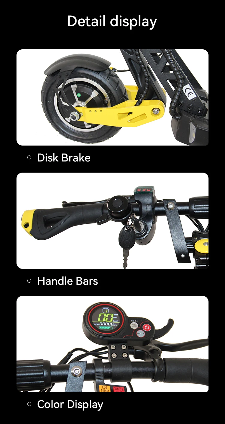 2023 Green 52v Color Display Vdm 10 Inch Two Wheels Adult Foldable Off