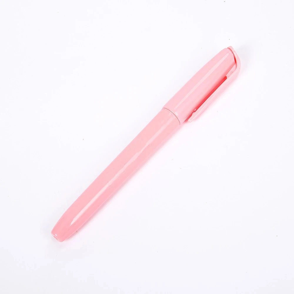 Wholesale 6pcs/set light color and eye protection highlighter marker pen with soft head for DIY making and stationery suppliers