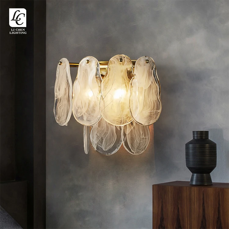 W0020-1 Modern Style Indoor Decoration Sconce Lamp Living Room Hotel Room LED Glass Wall Light