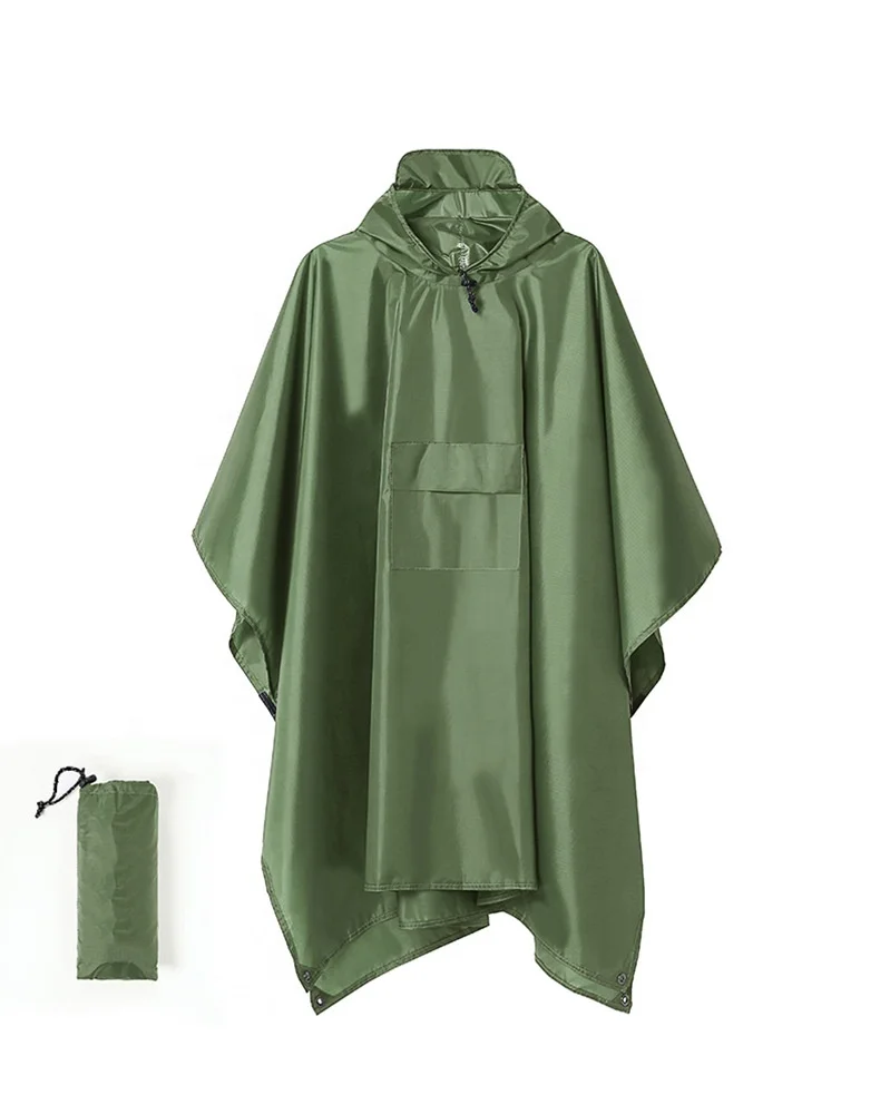 YAKEDA, тактический, водонепроницаемый, зеленый, дождевой пончо, укрытие для выживания, тактический Камуфляжный плащ, уличное охотничье снаряжение