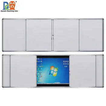 School teaching push-pull writing board aluminum alloy frame magnetic dry erase board large-sized whiteboard