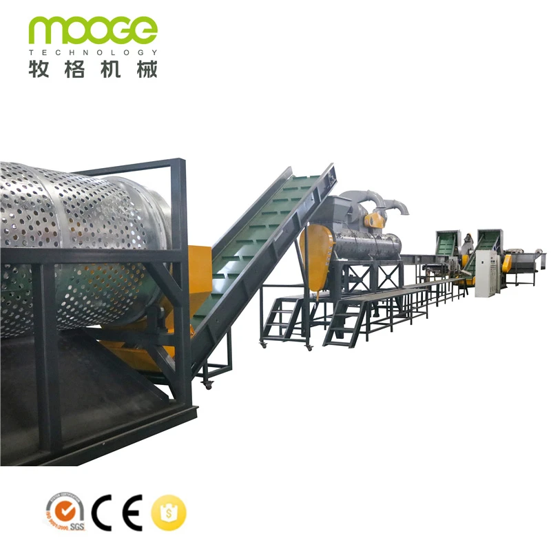 Waste Plastic PET Bottle Recycling Washing Line / Dirty Flakes Production Line for Recycling Factory