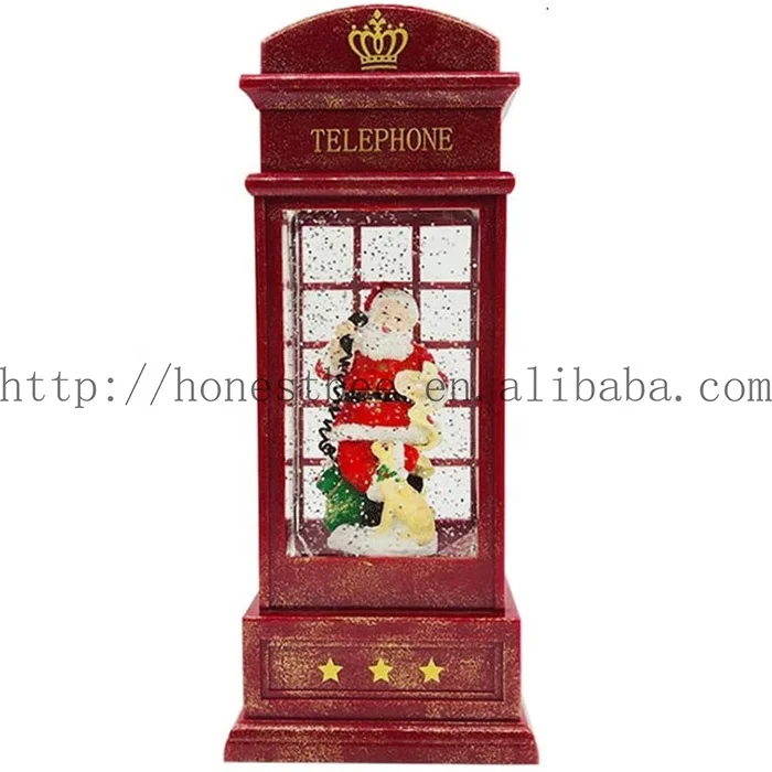 電話BOX スノードーム テレフォンボックス サンタ HAKODATE CHRISTMAS