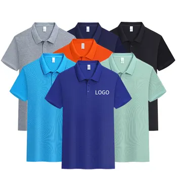 Unisex Polyester Golf Polo Shirt Wholesale OEM Blank Plain Custom Printing Logo T-Shirt
