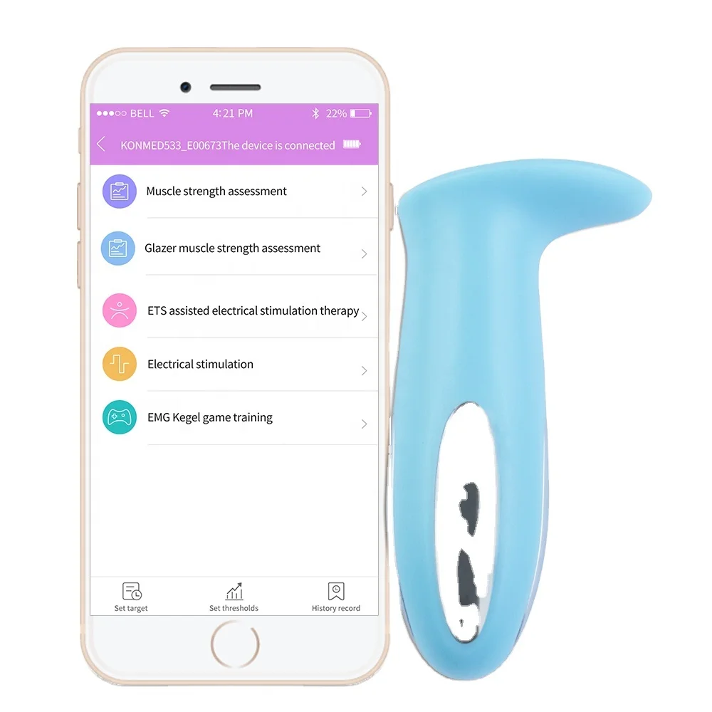 App Control Wireless Biofeedback Pelvic Floor Kegel Trainer Muscle Stimulator With EMG Test EMG Game