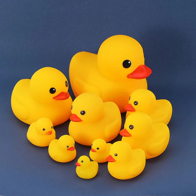 Новинка Мягкая пищалка плавающая резиновая утка игрушка для ванной