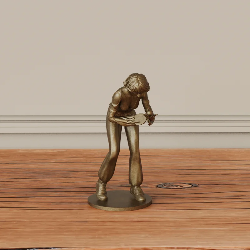 product wholesale custom bronze resin statue of ping pong athlete high quality resin bronzed figurine for sports club decoration-7