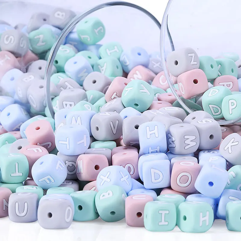 silicone letter beads