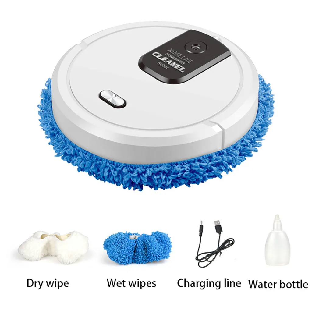 3-in-1 Intelligent Rechargeable Robot Vacuum Cleaner with Mopping & Humidifying Spray USB Powered Household Robot Cleaner - Image 5