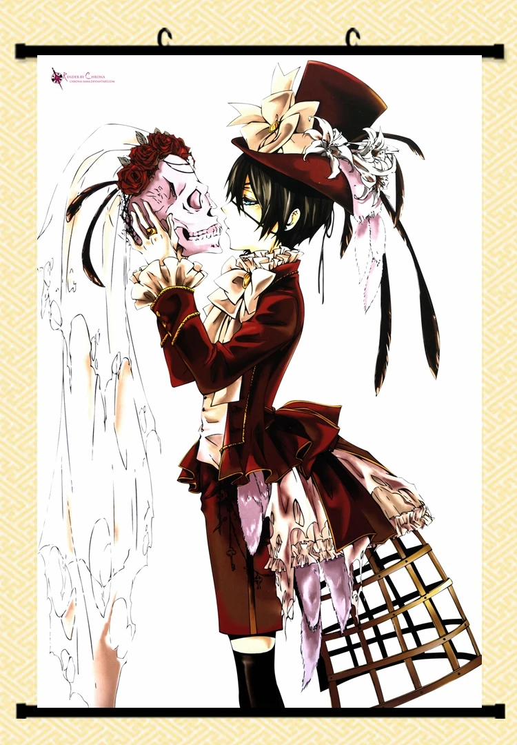 Black Butler Sebastian X Ciel Phantomhive Canvas Wall Poster – Anime Room Decor