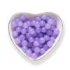 8mm Imitation Jade Glass Beads - Purple