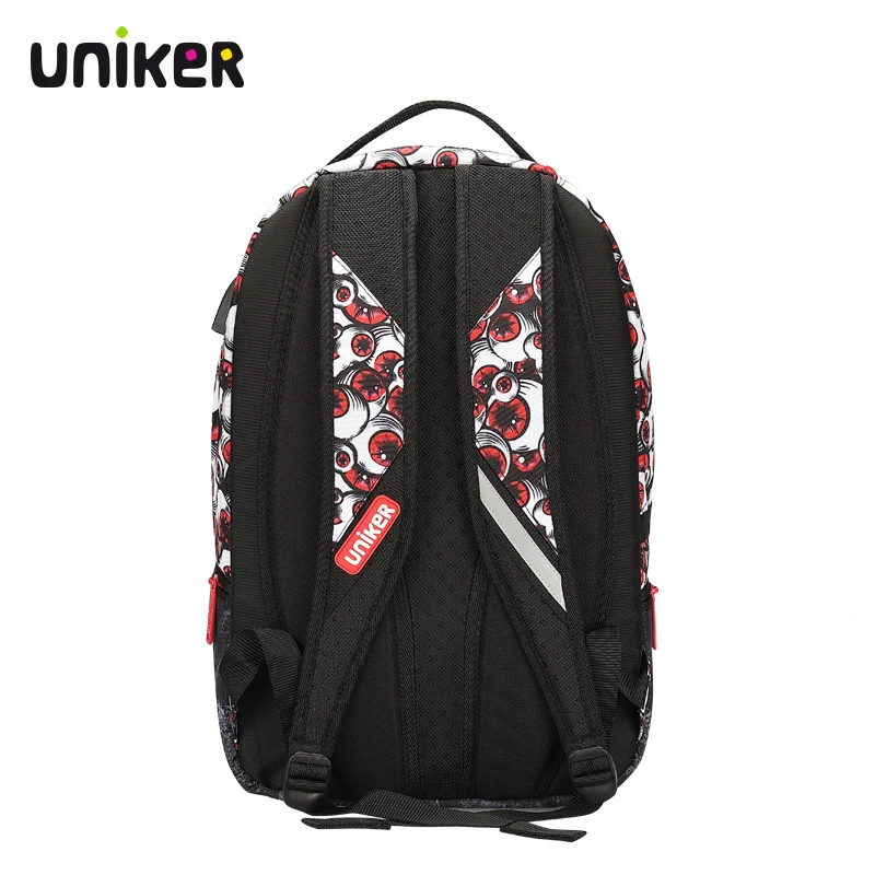 UNIKER School Backpack for Teens,Travel Backpack with USB Charging  Port,Designer Backpack with Laptop Compartment for 15.6 Inch Laptop, Hacker