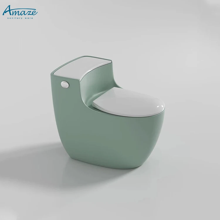 New design bathroom wc color floor mount siphonic one piece ceramic sanitary ware commode bowl toilet bidet manufacture