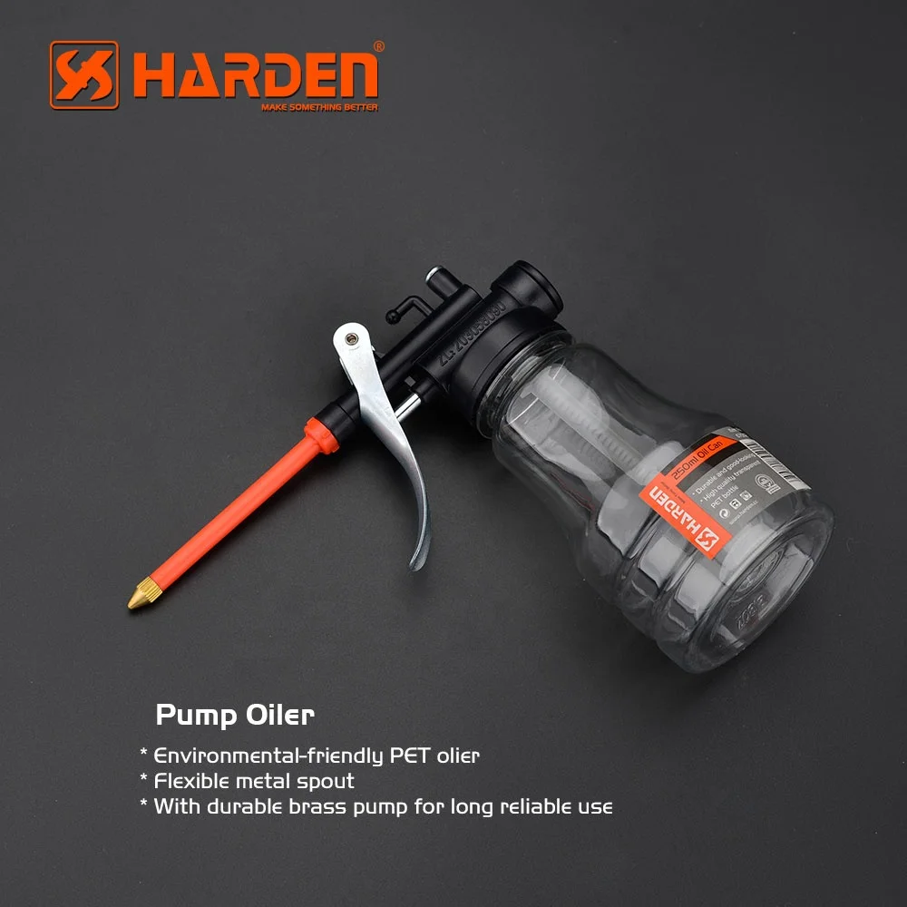 Harden American Style Professional High Pressure Custom Stainless Steel 250ml Hand Pump Oiler Oil Can