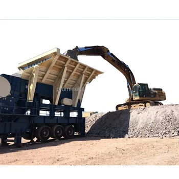 The crushing station can be combined into a three-stage crushing and screening system of coarse, medium and fine  Mobile crusher
