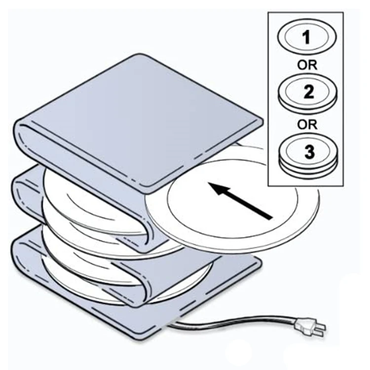 Keeps Food Hot Longer Plate Warmer Electric Food Warmer Insulated Base