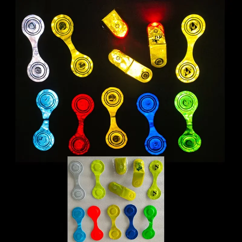 Glow in the Dark Light CE En13356 Magnetic Reflector Bespoke Reflective Safety Pvc Printed Magnet Clip for Bicycle Student Bag