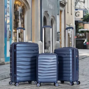 Wholesale Unisex Designer Large Aluminum Suitcase Set 4 Spinner Wheels 20/24/28 Inch President Luggage Featuring ABS Fashionable