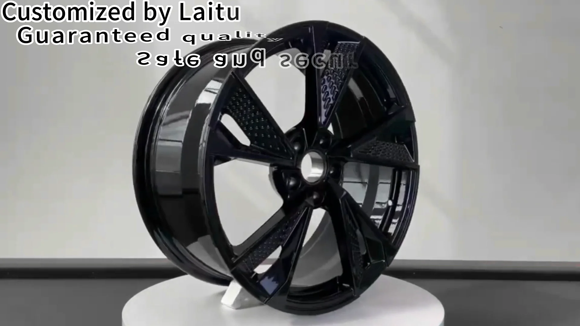 Custom Monoblock Forged Gloss Black Aluminum Alloy Wheels For Audi