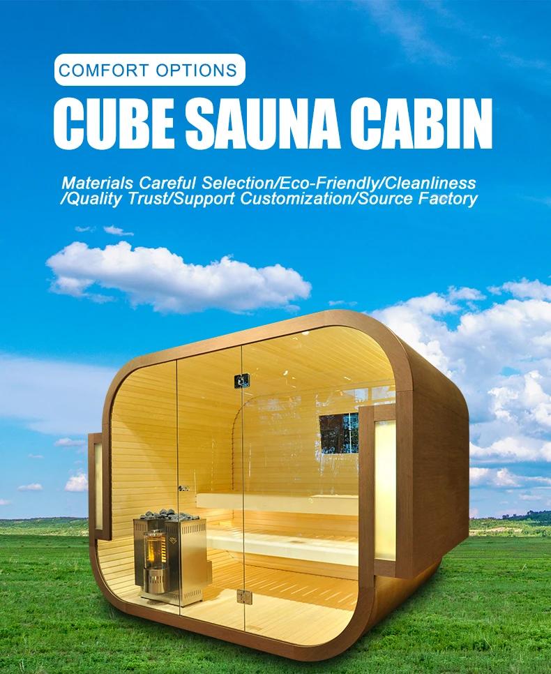 Wholesale Traditional Outdoor Sauna Cube Room Wet Steam 610 People