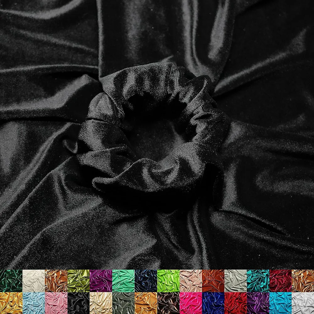 Multiple Color 60 Inches Wide Ice 90 Polyester Fabric Soft Stretch Velvet Fabric for Clothing Garment