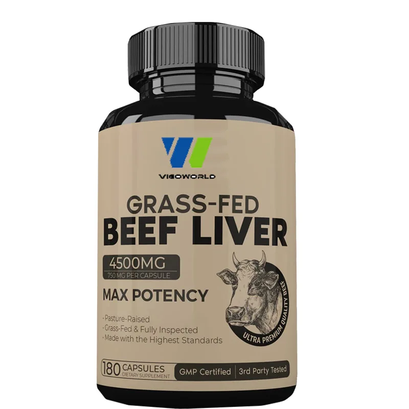 Grass Fed Desiccated Beef Liver Capsules With Natural Iron Vitamin A
