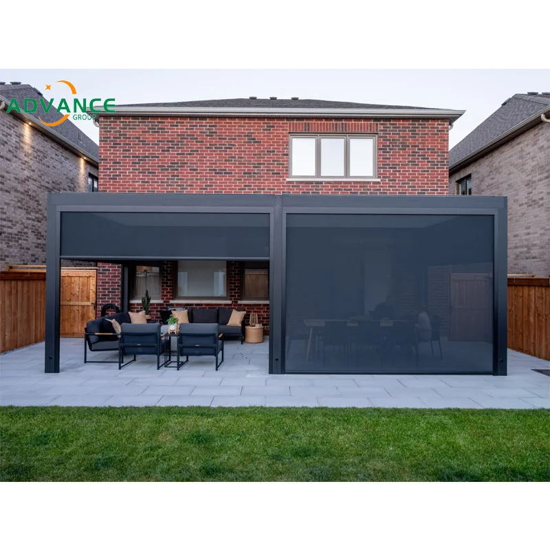 Factory Customized Motorized Aluminium Louvered Pergola Pergola Aluminium Outdoor