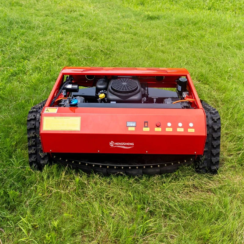 CE/EPA Remote-controlled Tracked Lawn Mower Cutting Width 1000mm Longxin Engine One-key Start 5.2 Acres Per Hour Robotic Mower