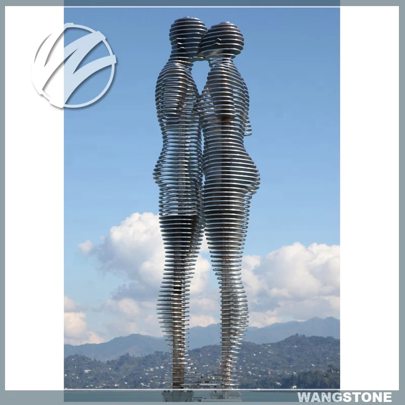 Abstract Human Art Modern Stainless Steel Sculpture