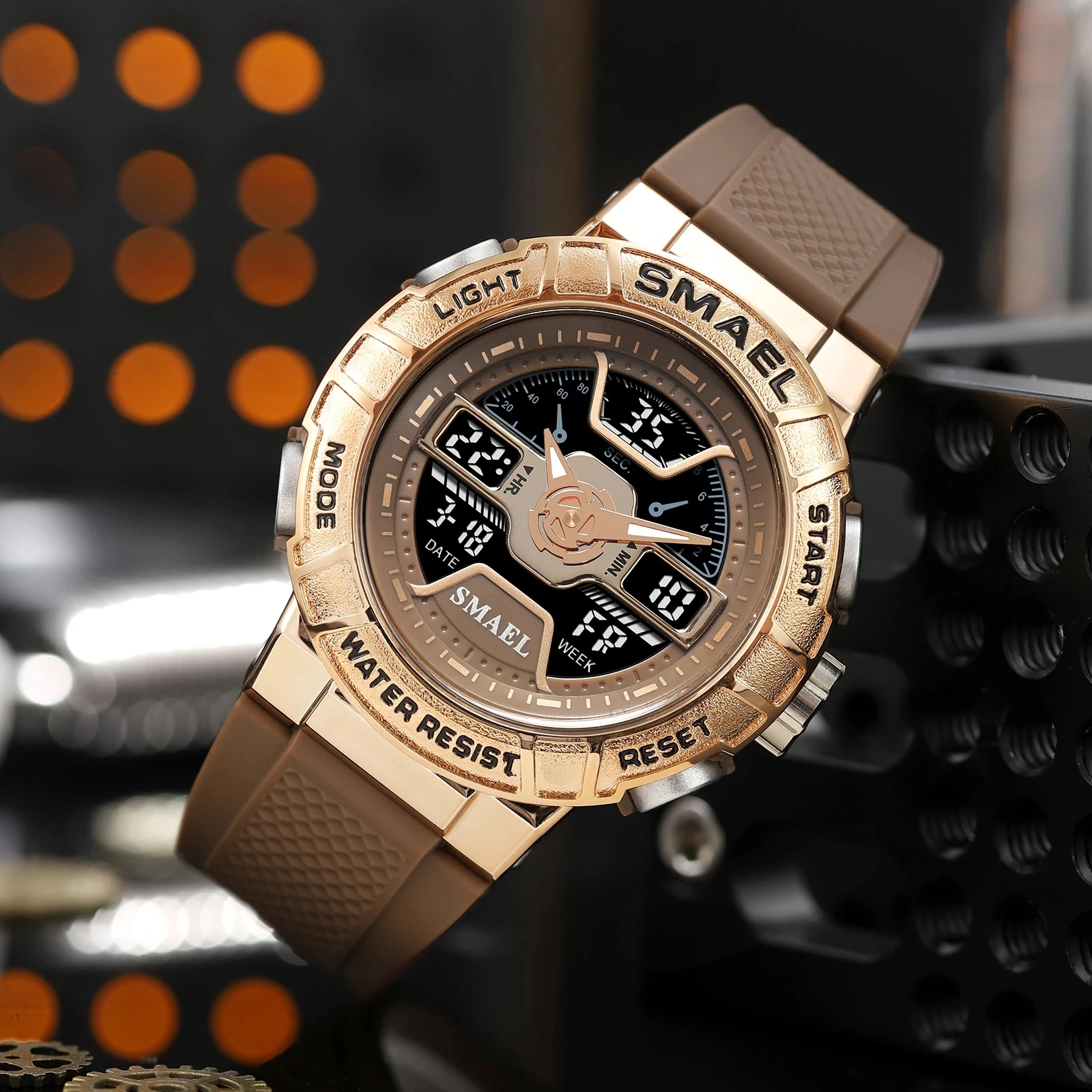 SMAEL 8067 New Style High Quality Men Digital Watch Stylish Silicone Strap Water Proof Luminous Sports Running Wrist Watch