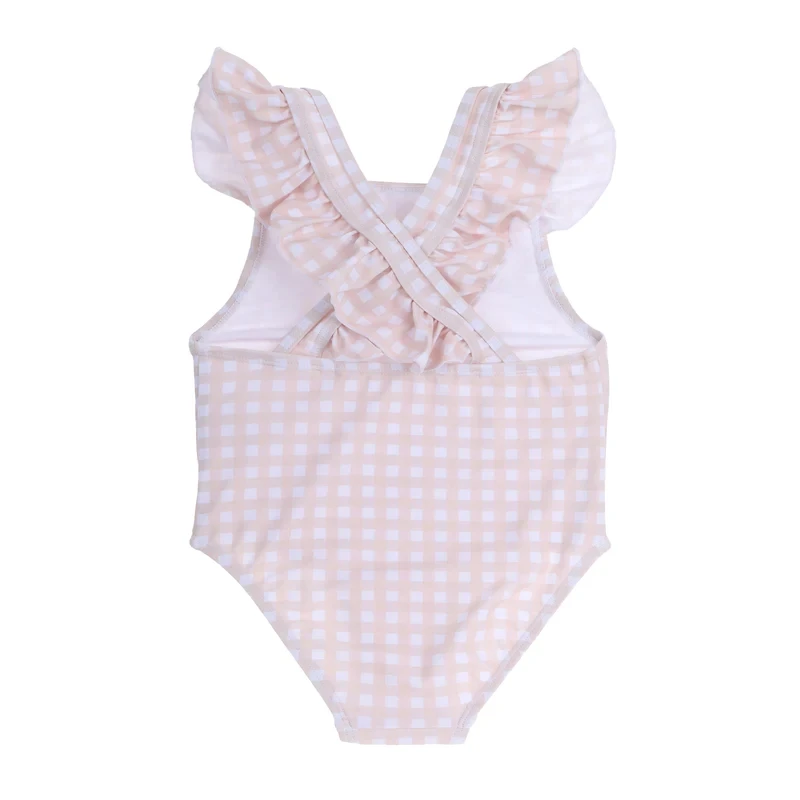 Custom Girls Ruffle Strap Cross-criss One Piece Sunsuits Toddler Girls ...